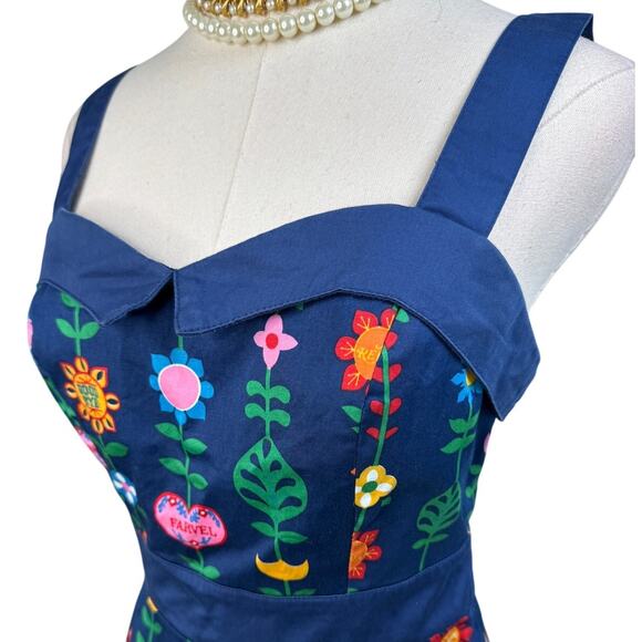 Disney Dress Shop It’s a Small World Mini Dress navy blue size medium M - Picture 2 of 6